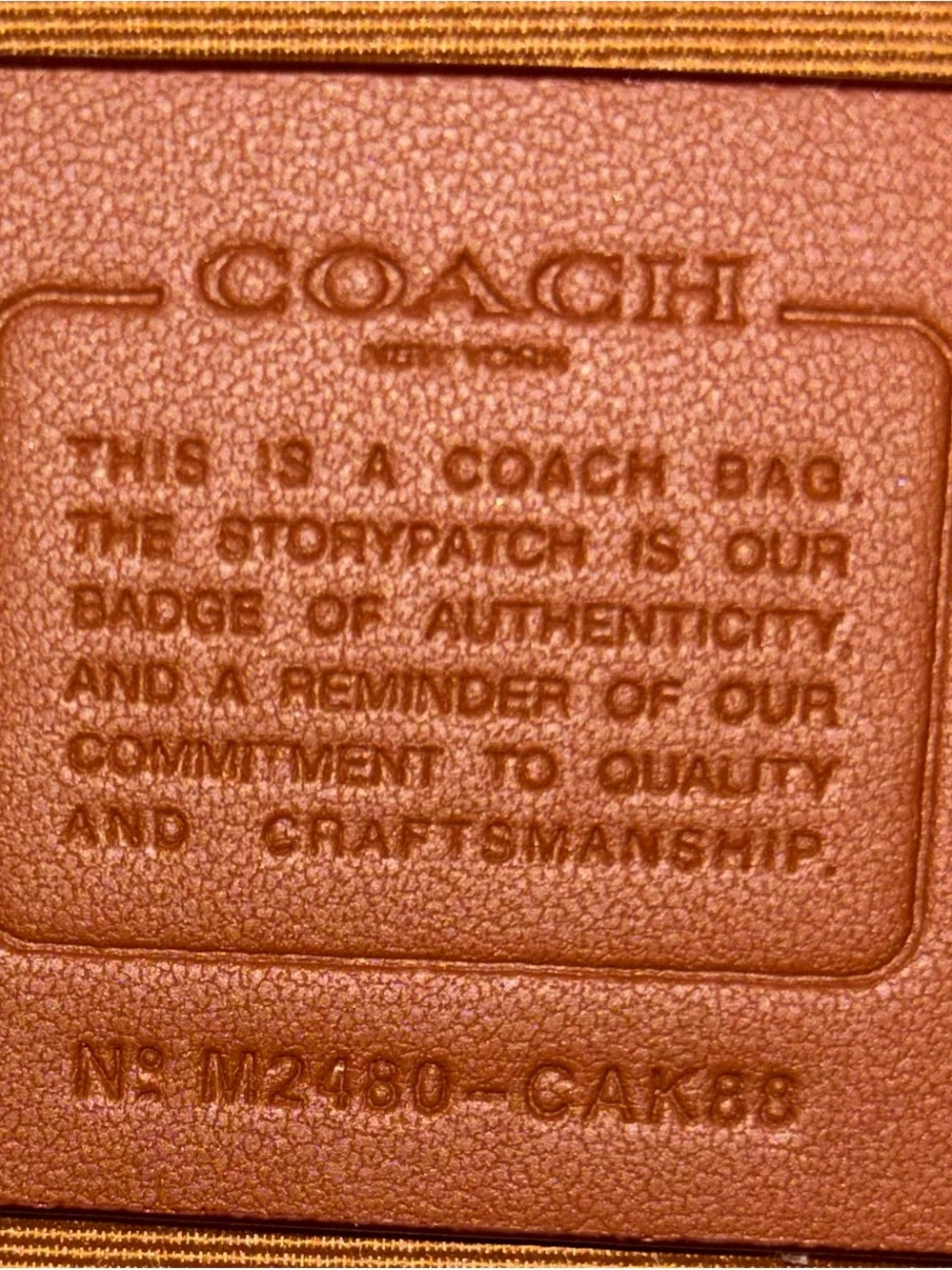Coach Carmen Mini Crossbody Bag Butterfly Appliqué Leather Brown Gold - Picture 5 of 16